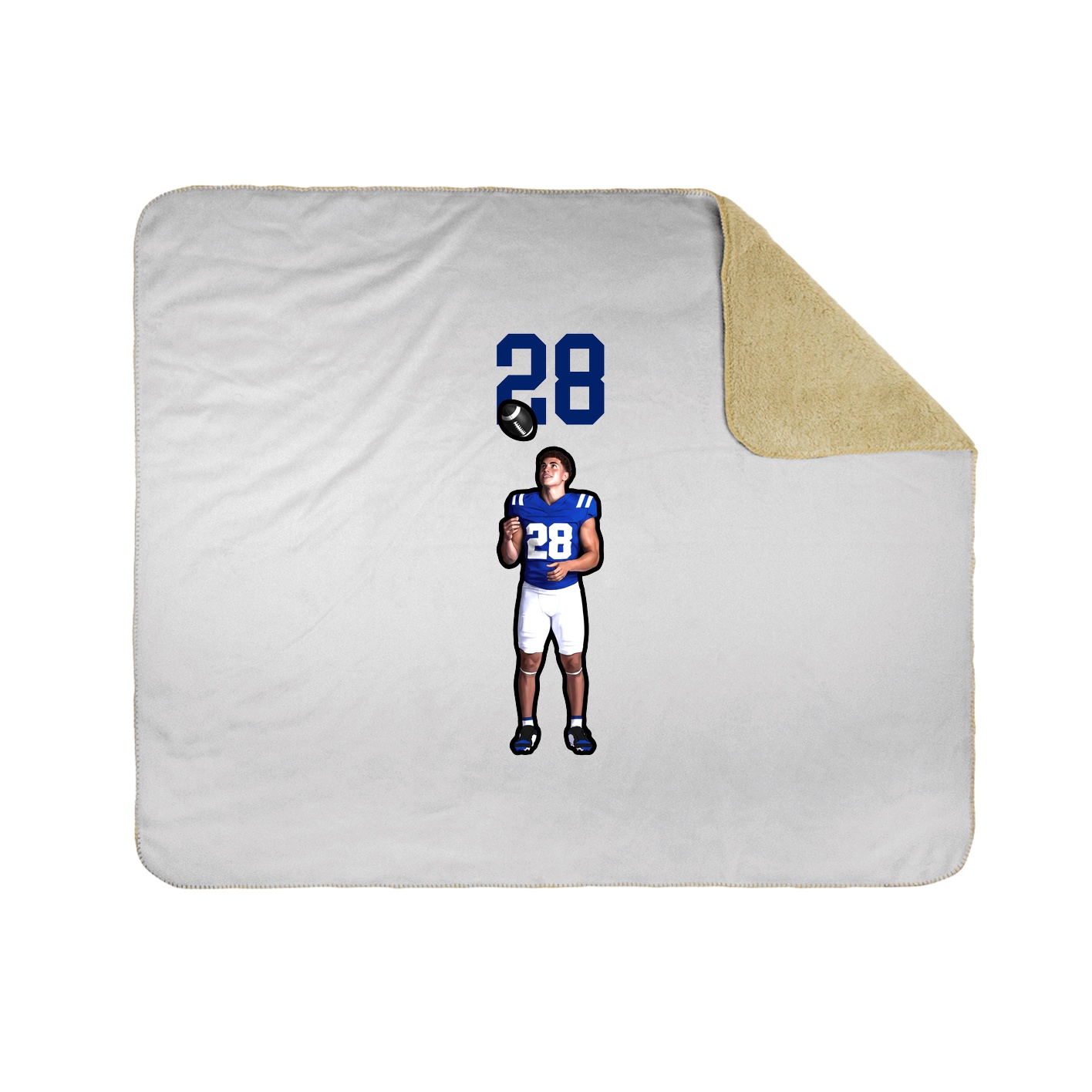 Throw Blanket — Number Top in White
