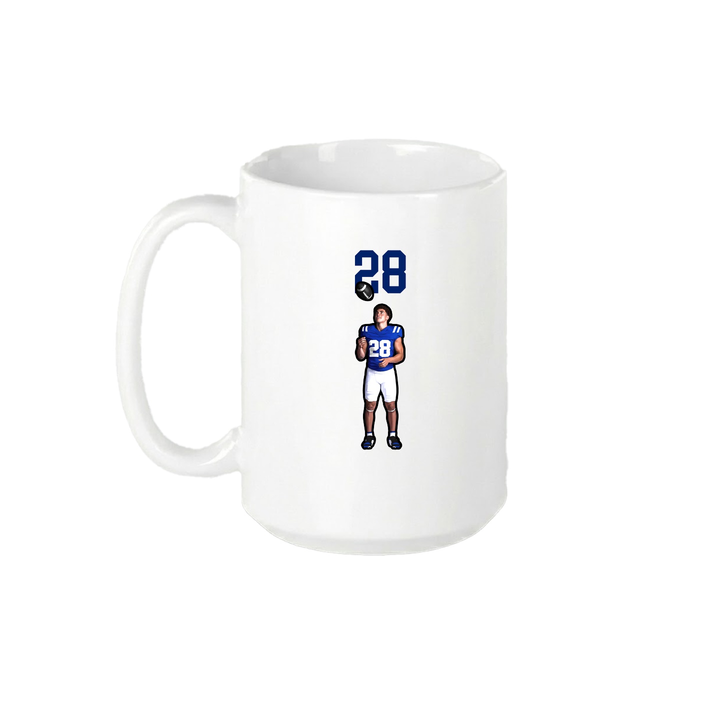 15oz Coffee Mug — Number Top in White