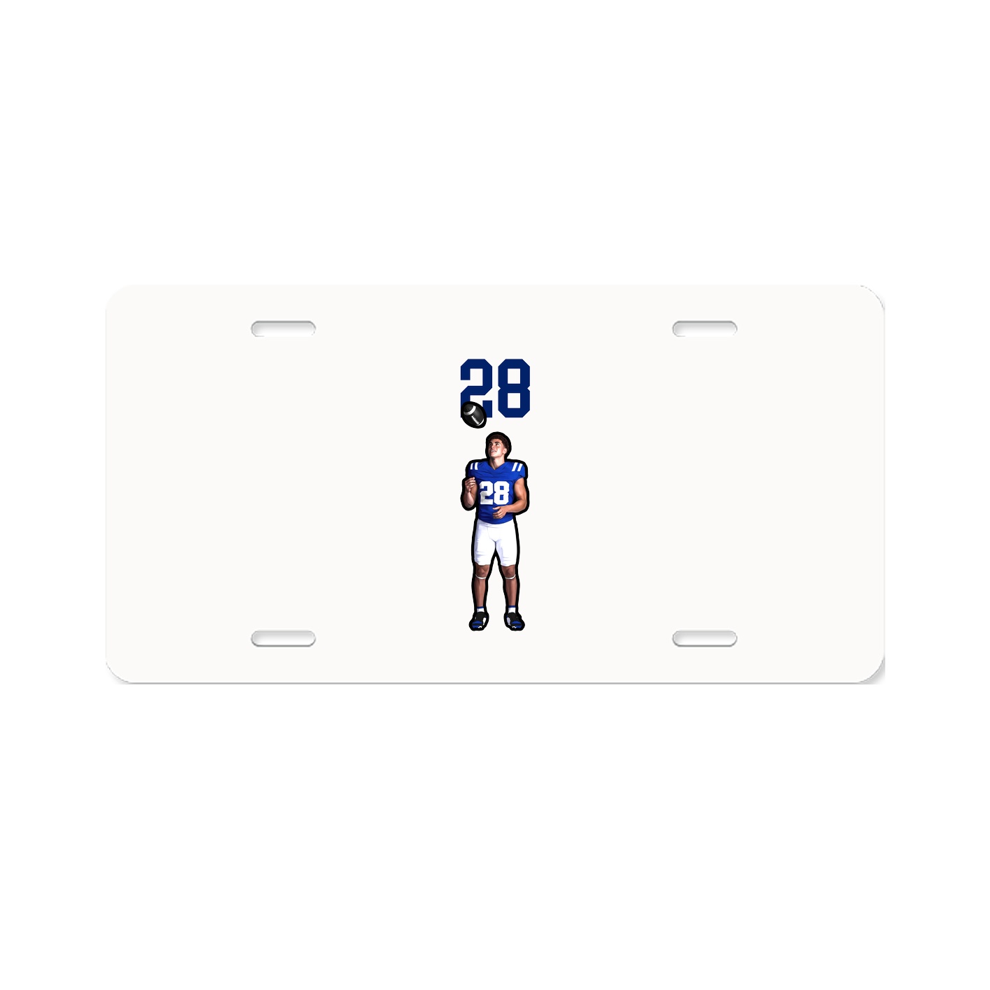 License Plate — Number Top in Classic