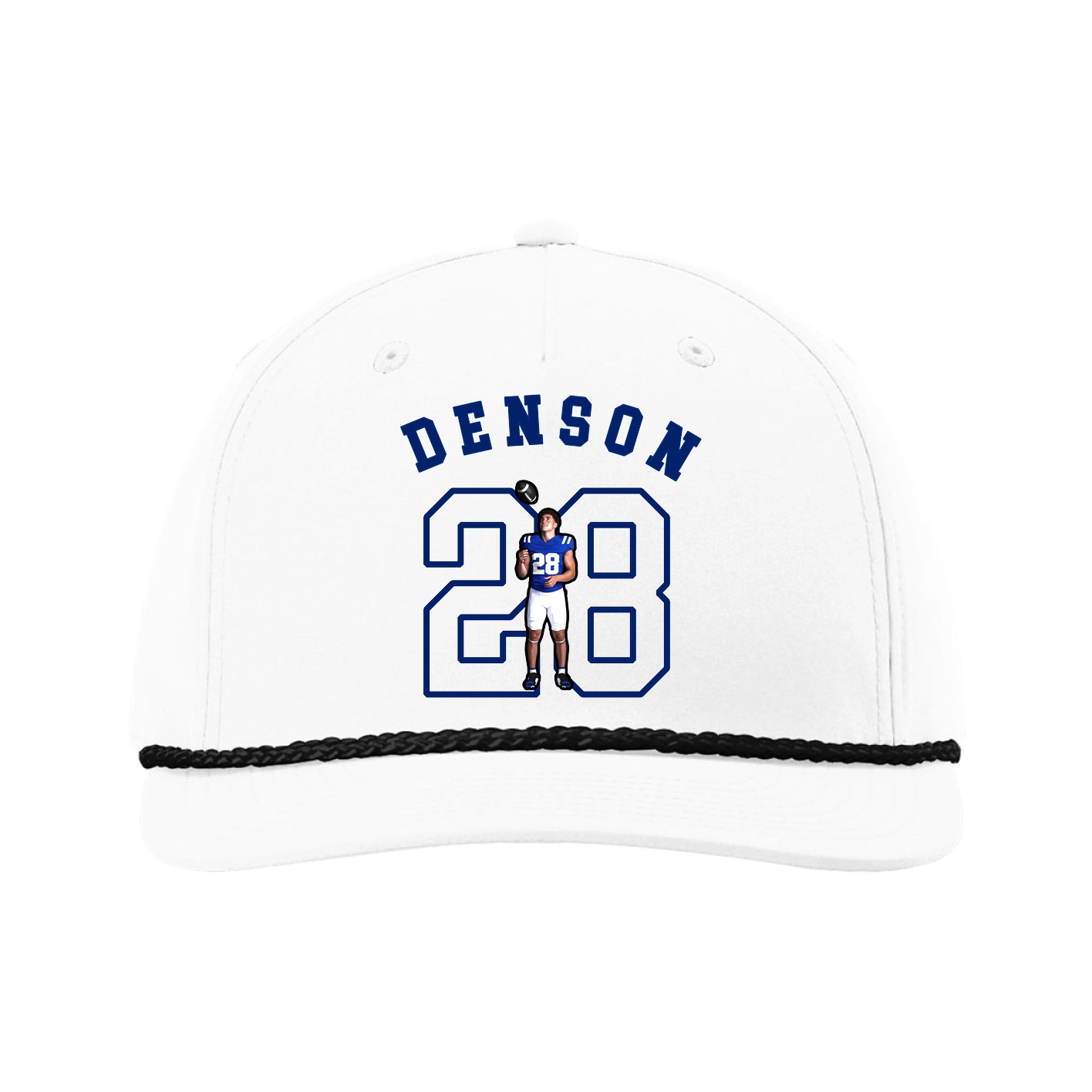 Five-Panel Classic Rope Cap — Shirsey Arch in White