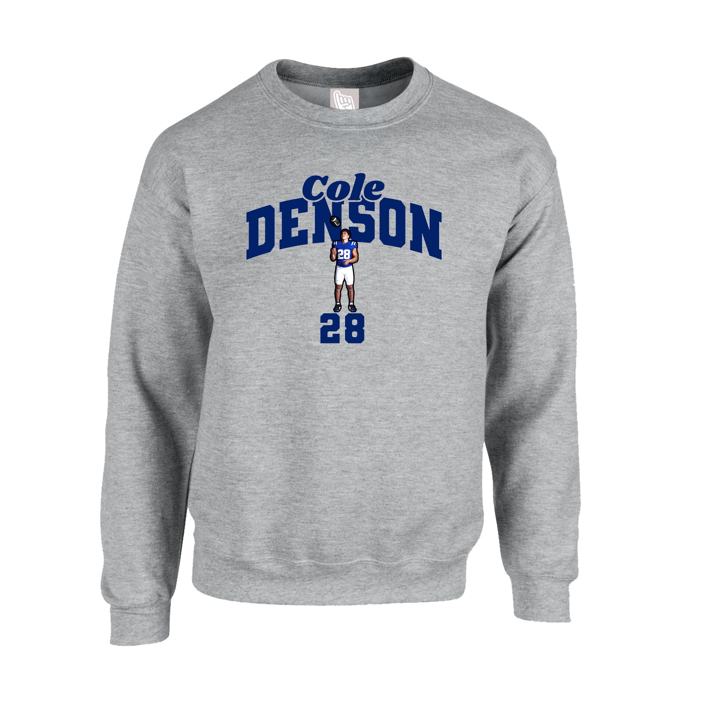 Fleece Crew — Signature Arch in Grey