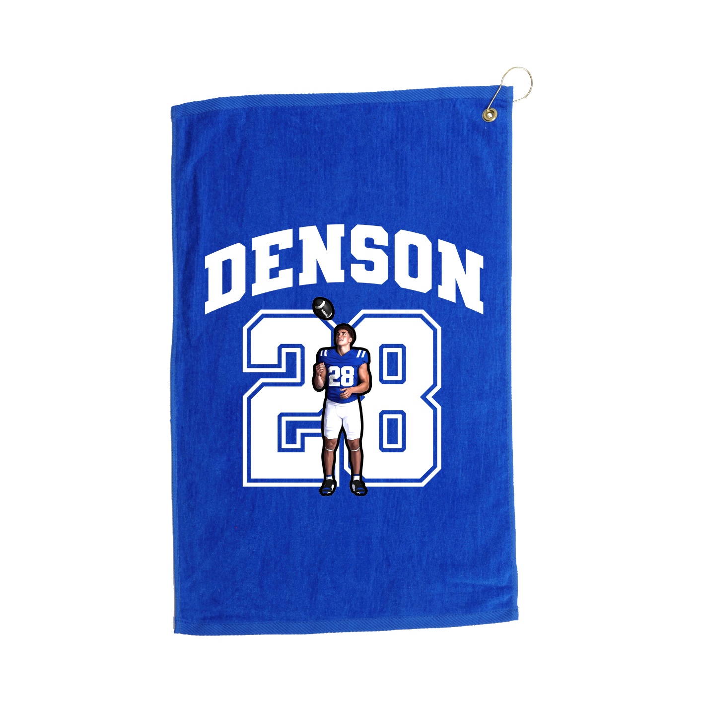 Golf Towel — Number in Royal