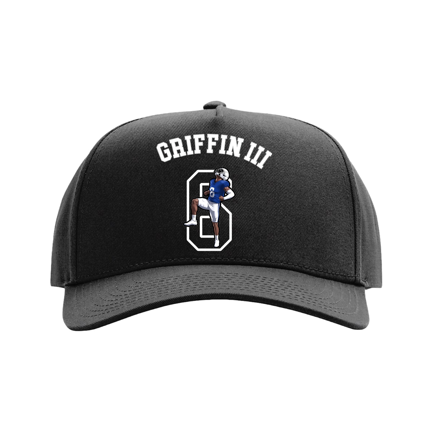 Full Fabric Five-Panel Champ Cap — Shirsey Arch in Black