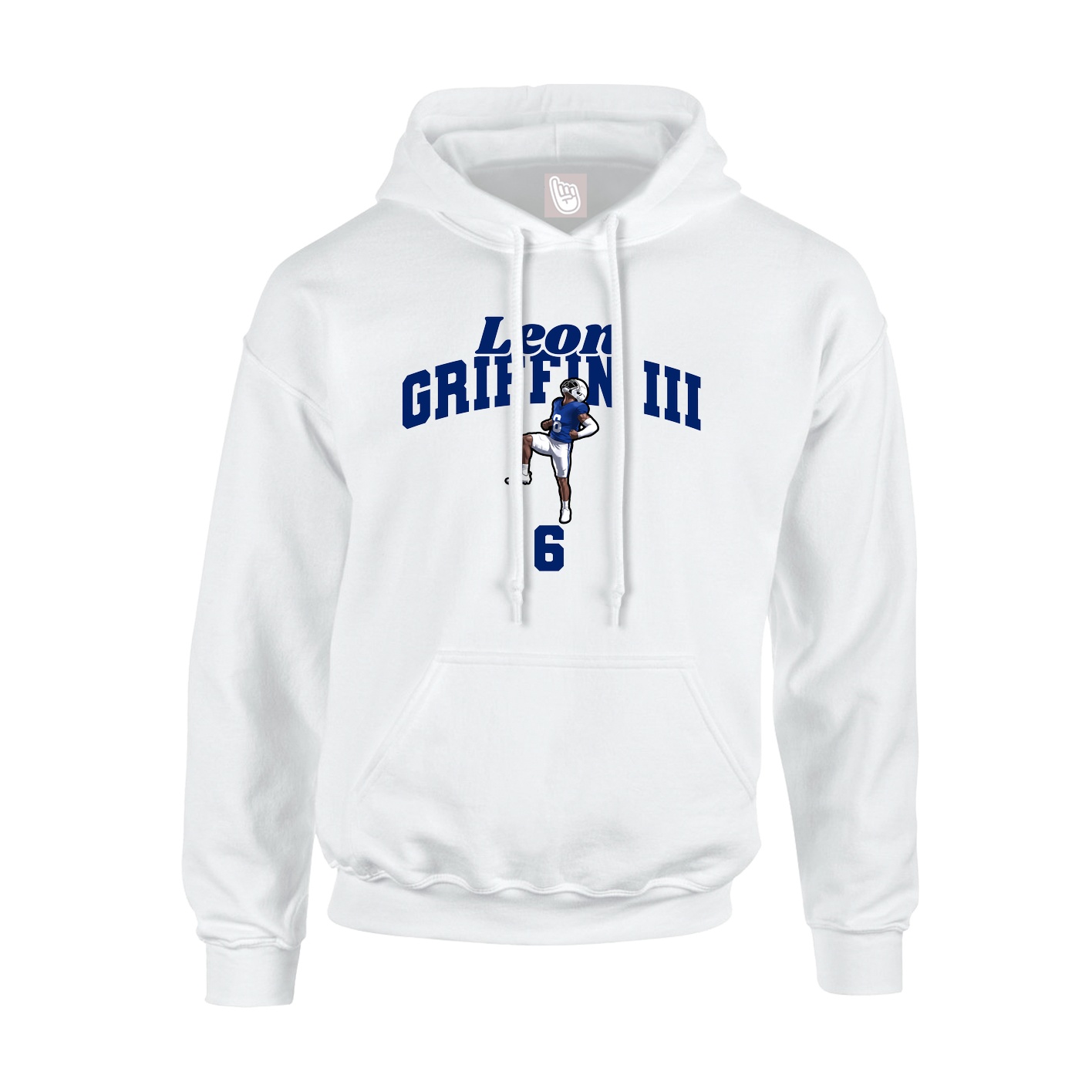 Youth Hoodie — Signature Arch in White