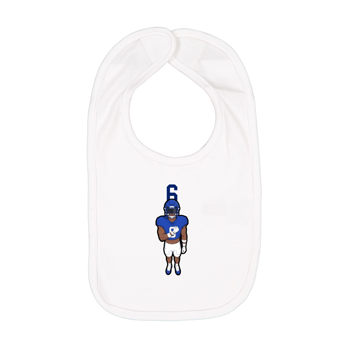 Infant Bib — Number Top in White