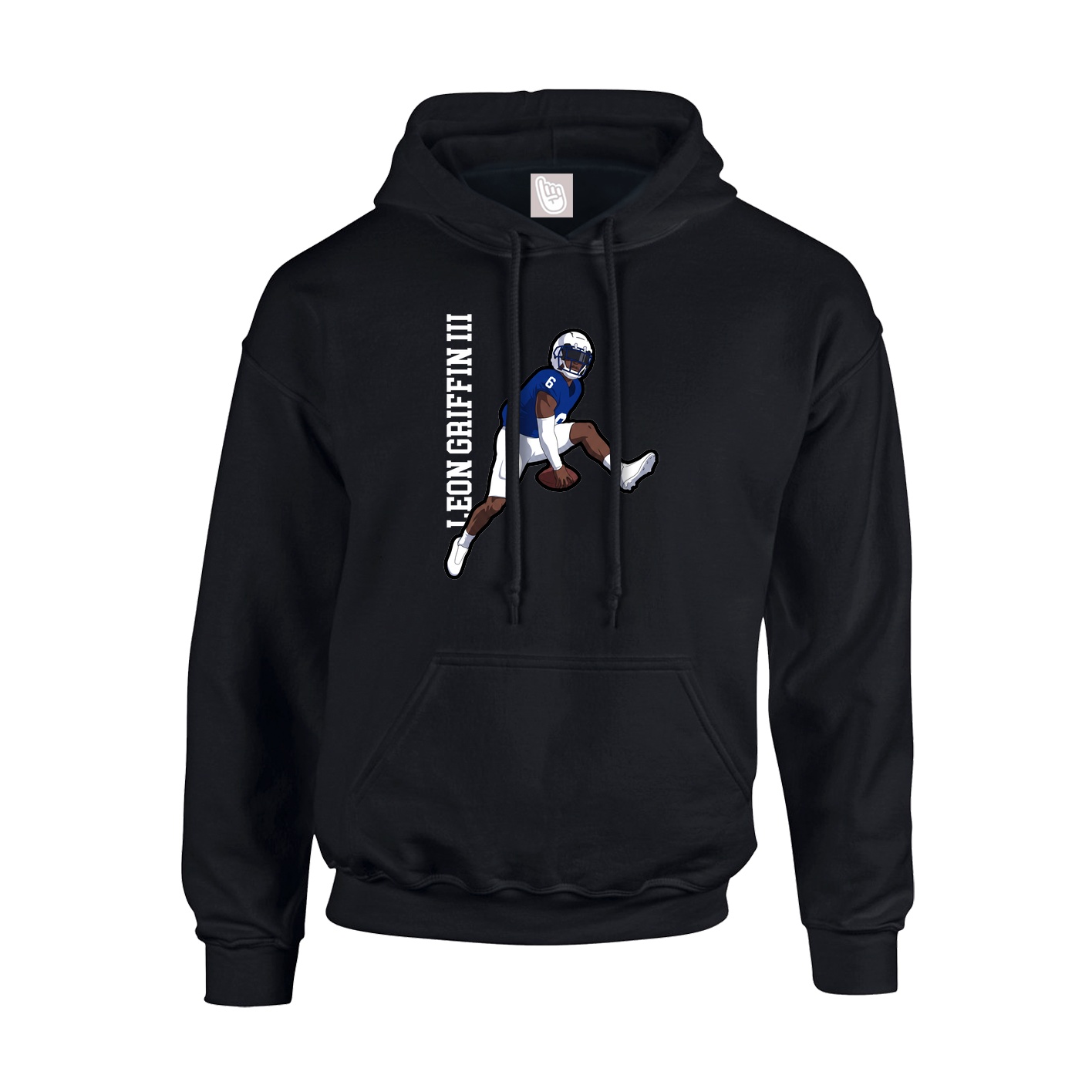 Youth Hoodie — Name Vertical in Black
