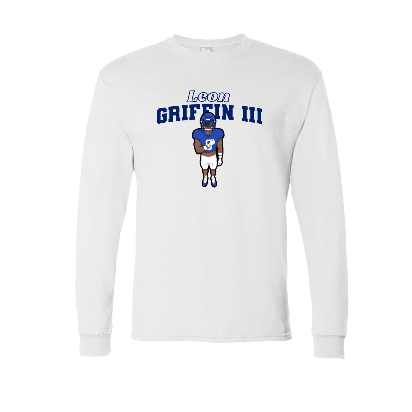Long Sleeve Tee — Name Arch in White