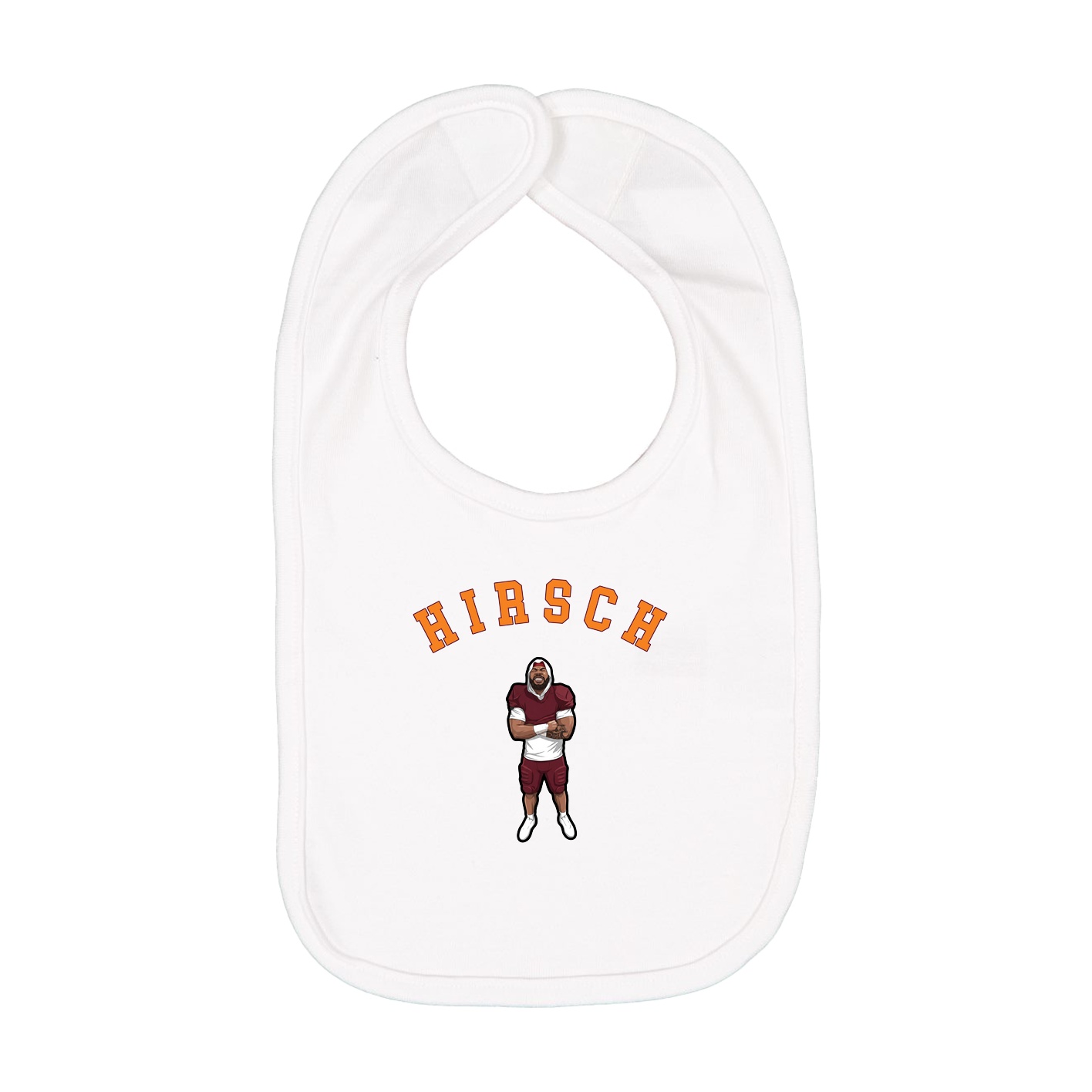 Infant Bib — Shirsey Arch in White