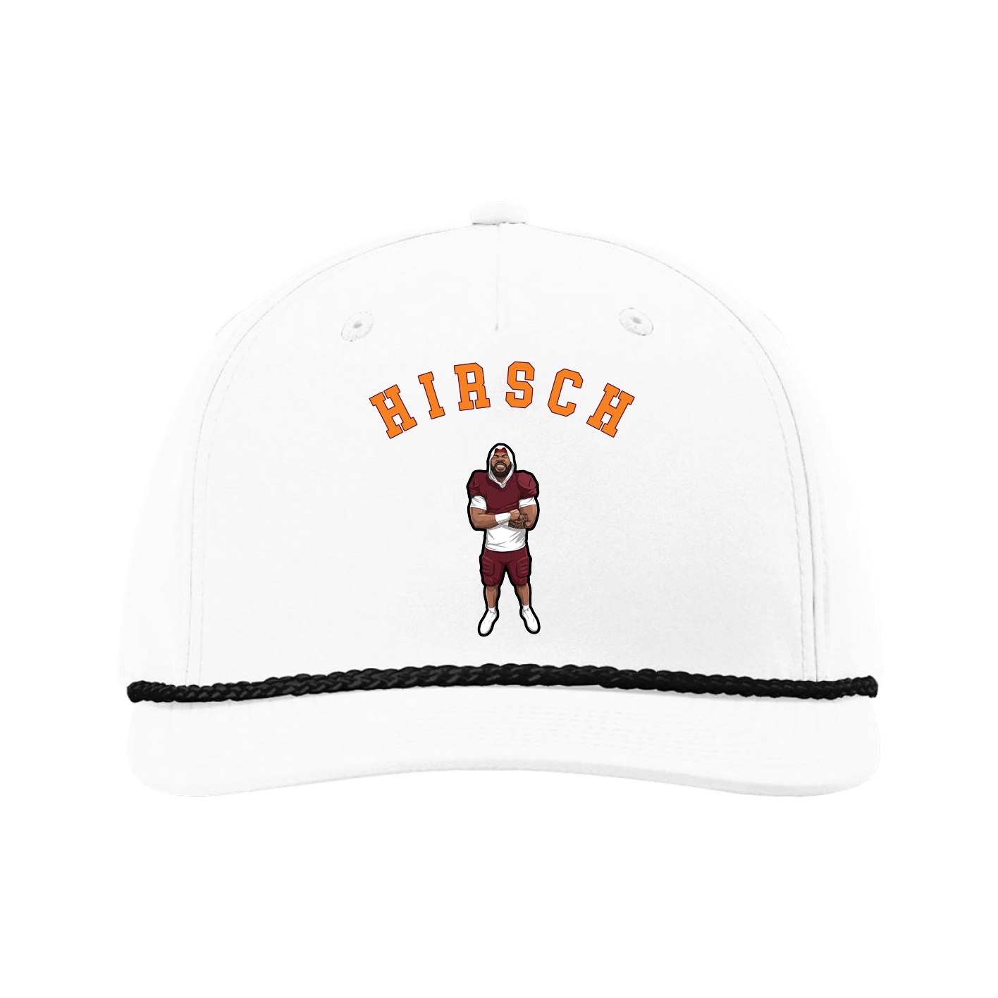 Five-Panel Classic Rope Cap — Shirsey Arch in White