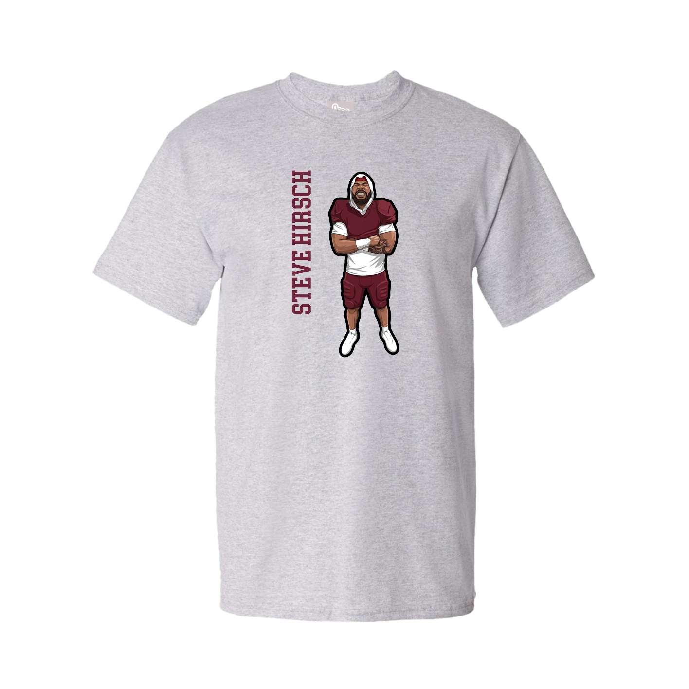 Youth Tee — Name Vertical in Grey