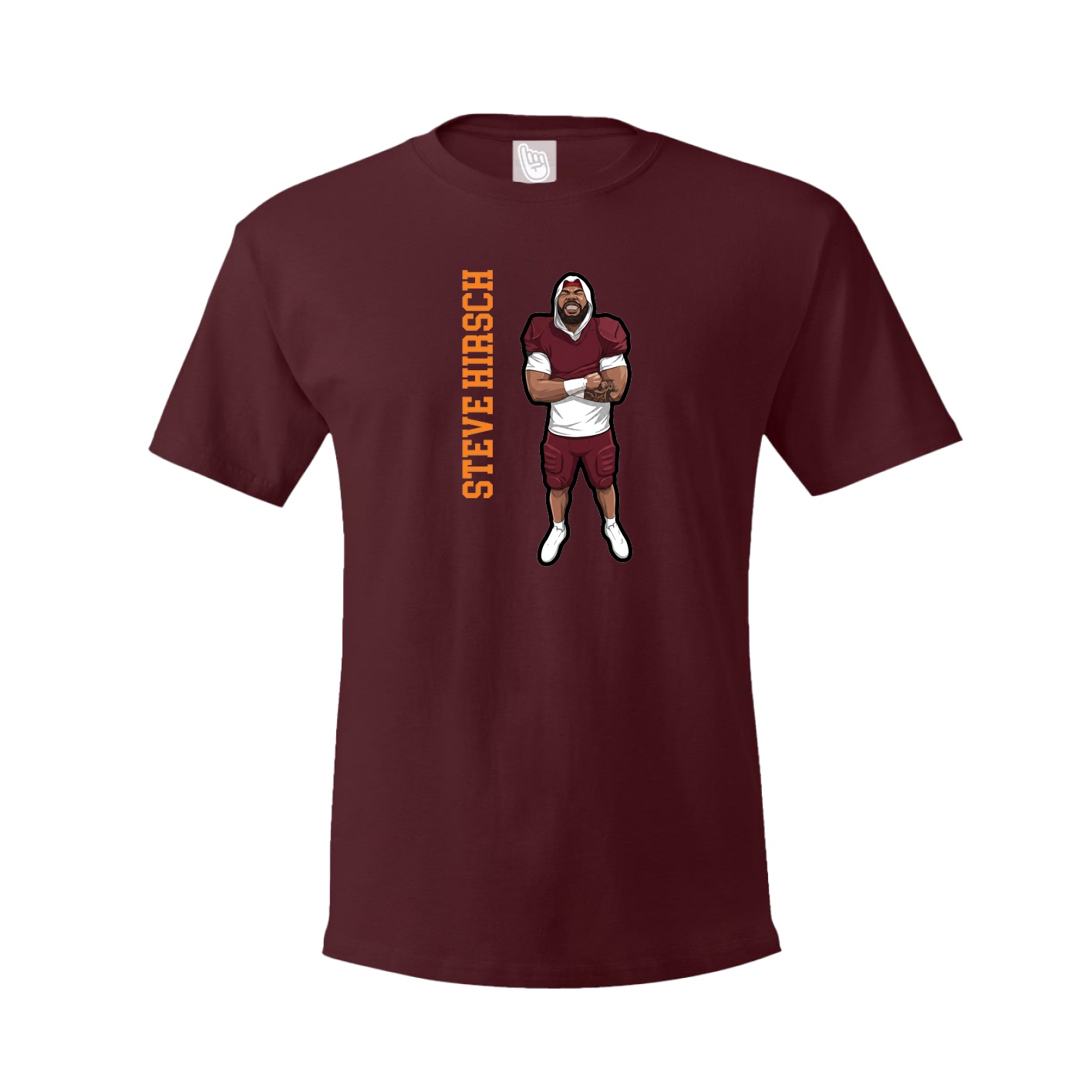 Youth Tee — Name Vertical in Maroon