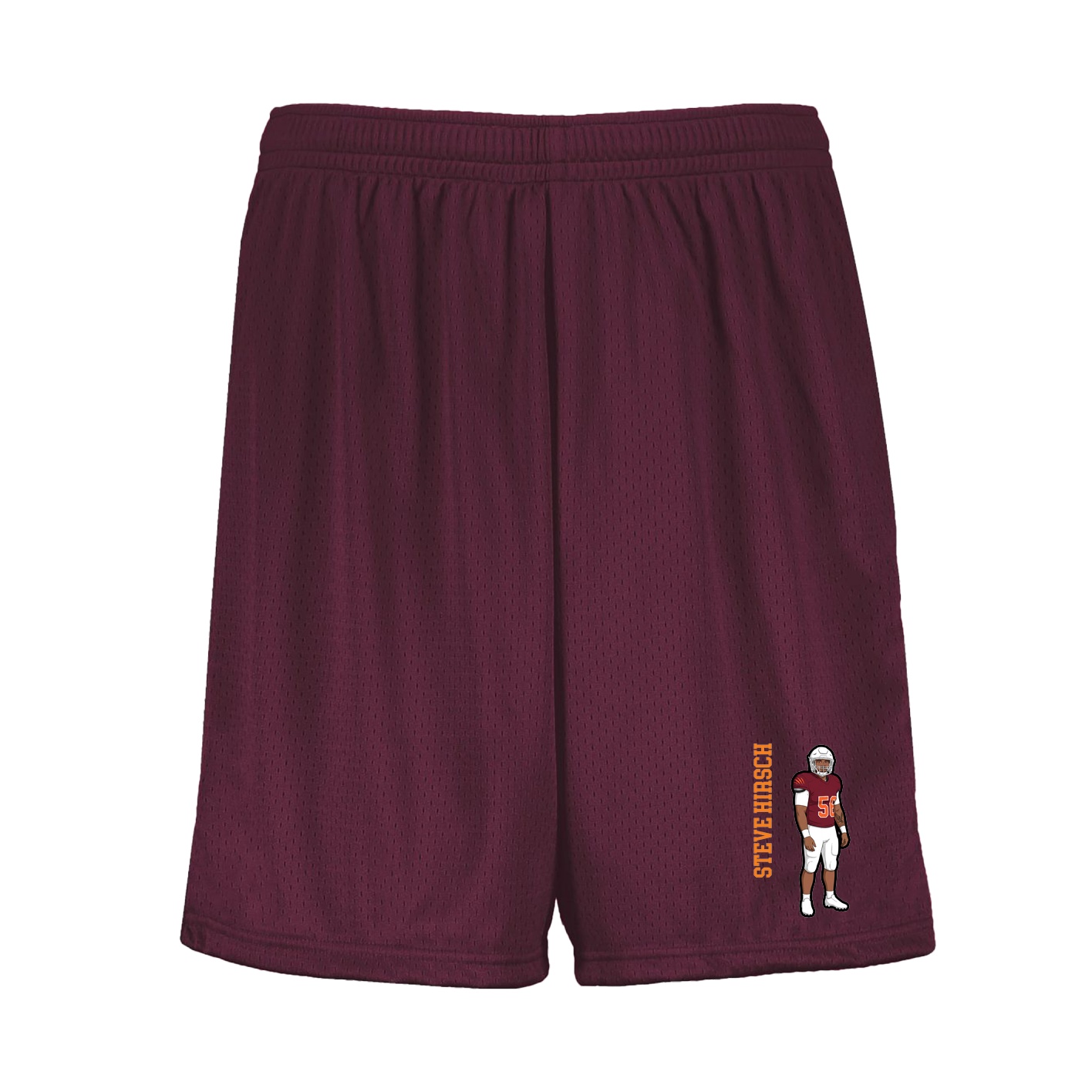 Shorts — Name Vertical in Maroon