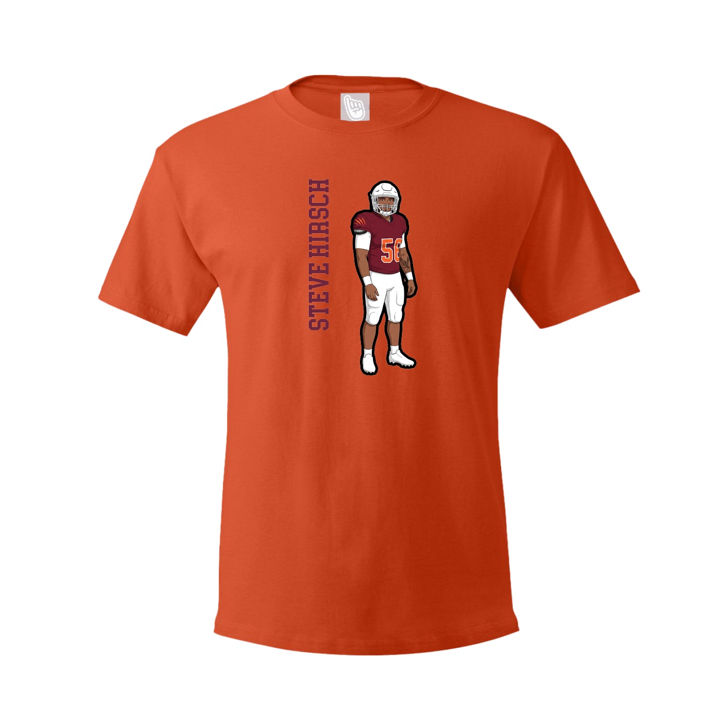 Youth Tee — Name Vertical in Orange