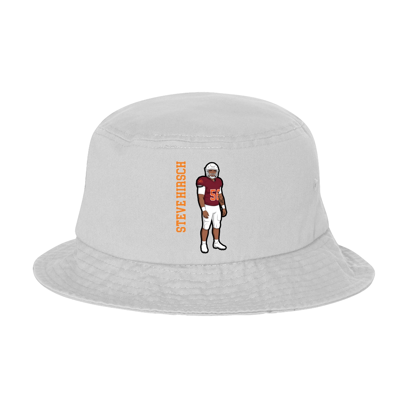 Bucket Cap — Name Vertical in White