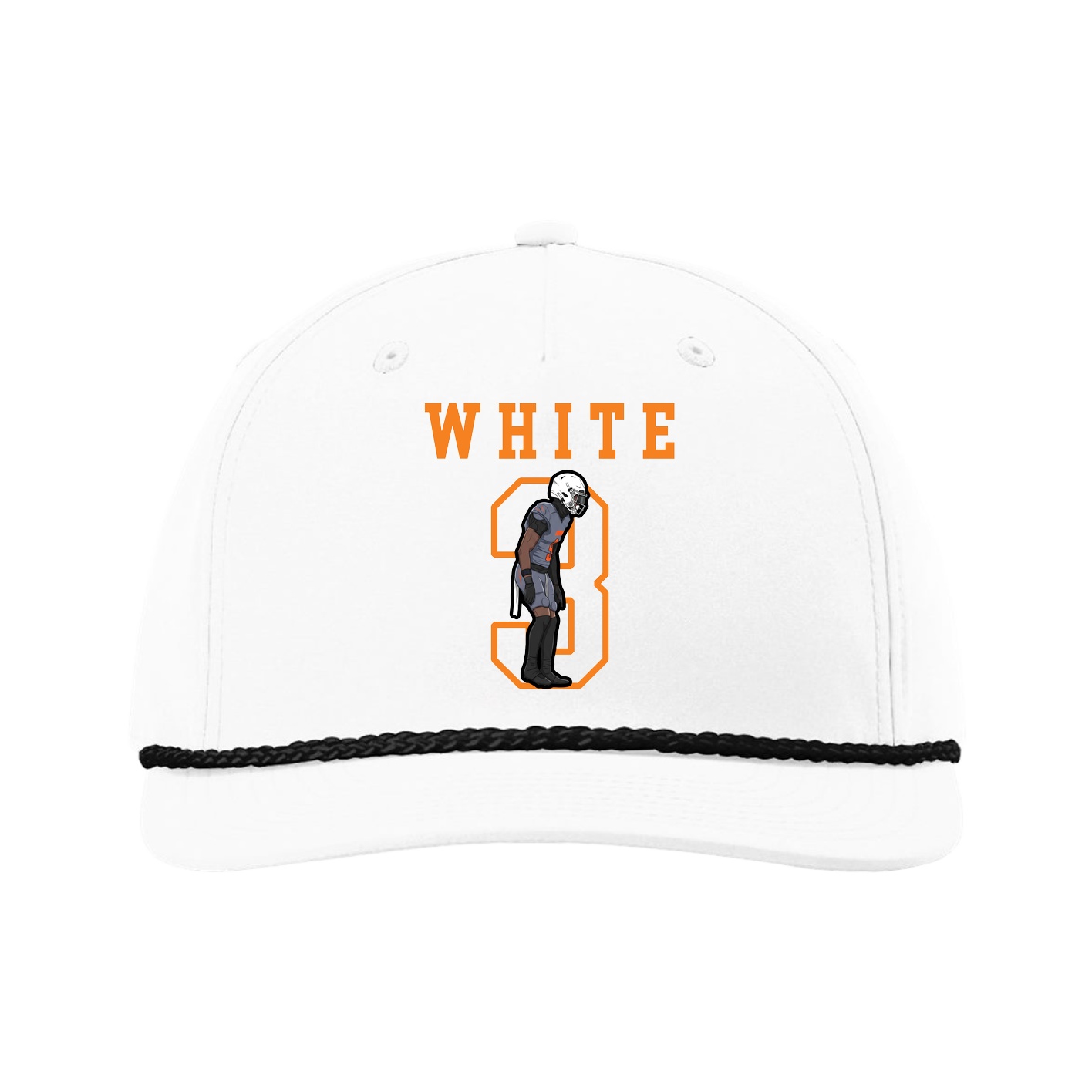 Five-Panel Classic Rope Cap — Shirsey in White