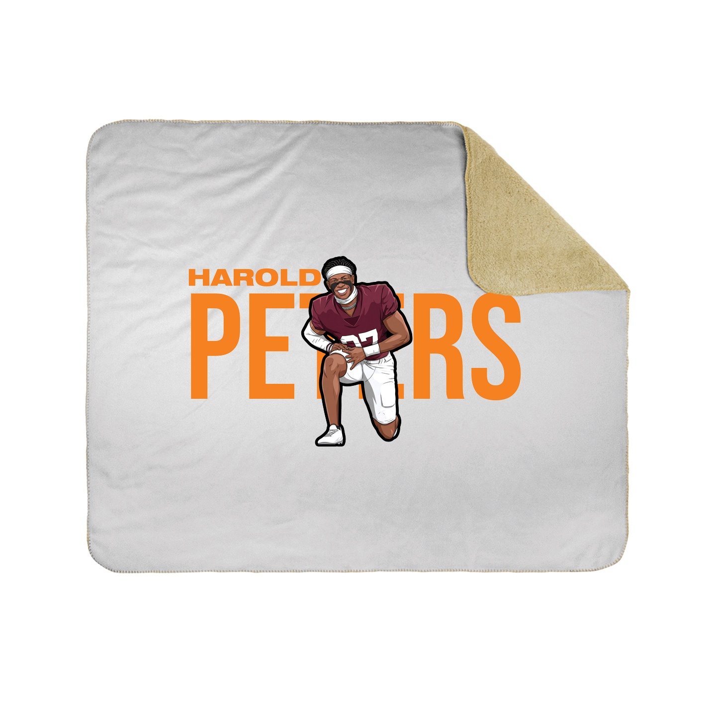 Throw Blanket — Player Name in White