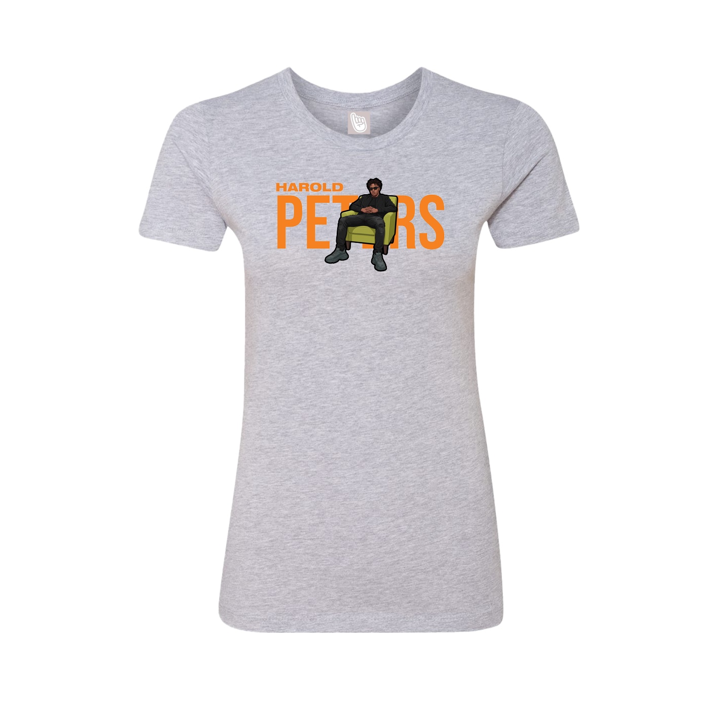Fitted Women's Tee — Player Name in Grey