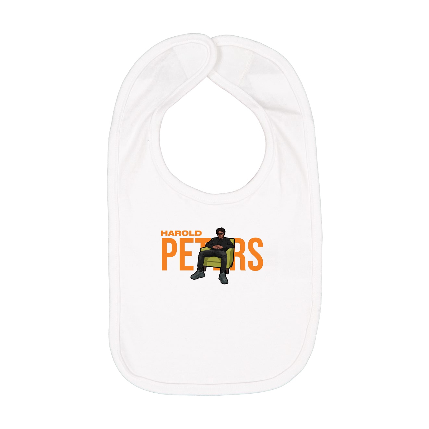 Infant Bib — Player Name in White
