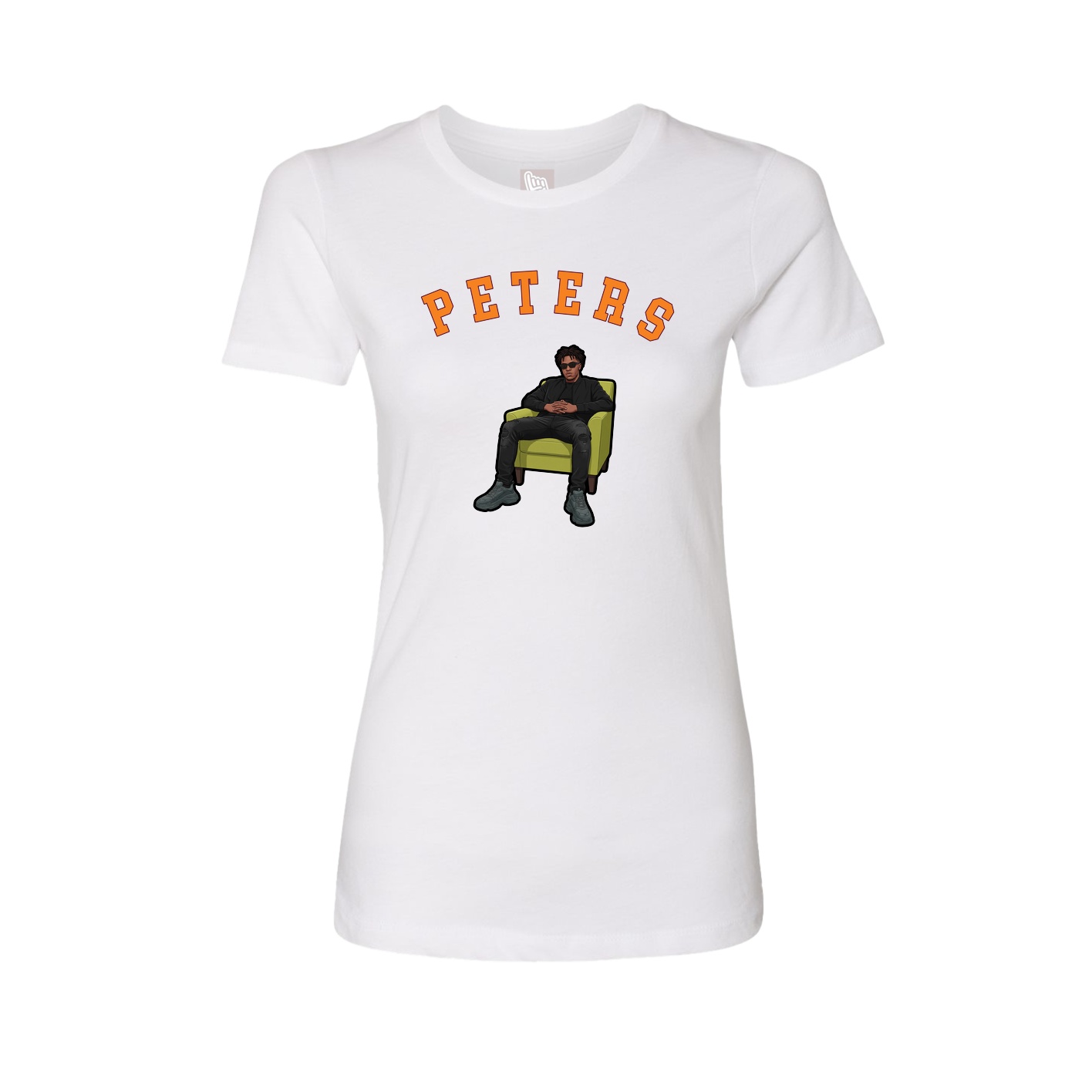 Fitted Women's Tee — Shirsey Arch in White