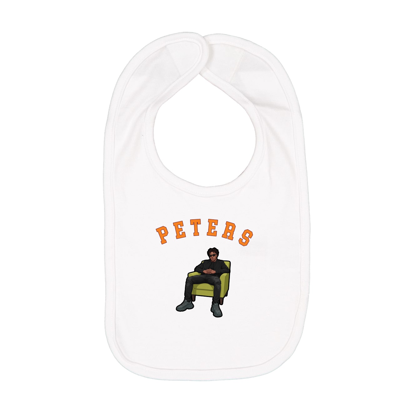 Infant Bib — Shirsey Arch in White