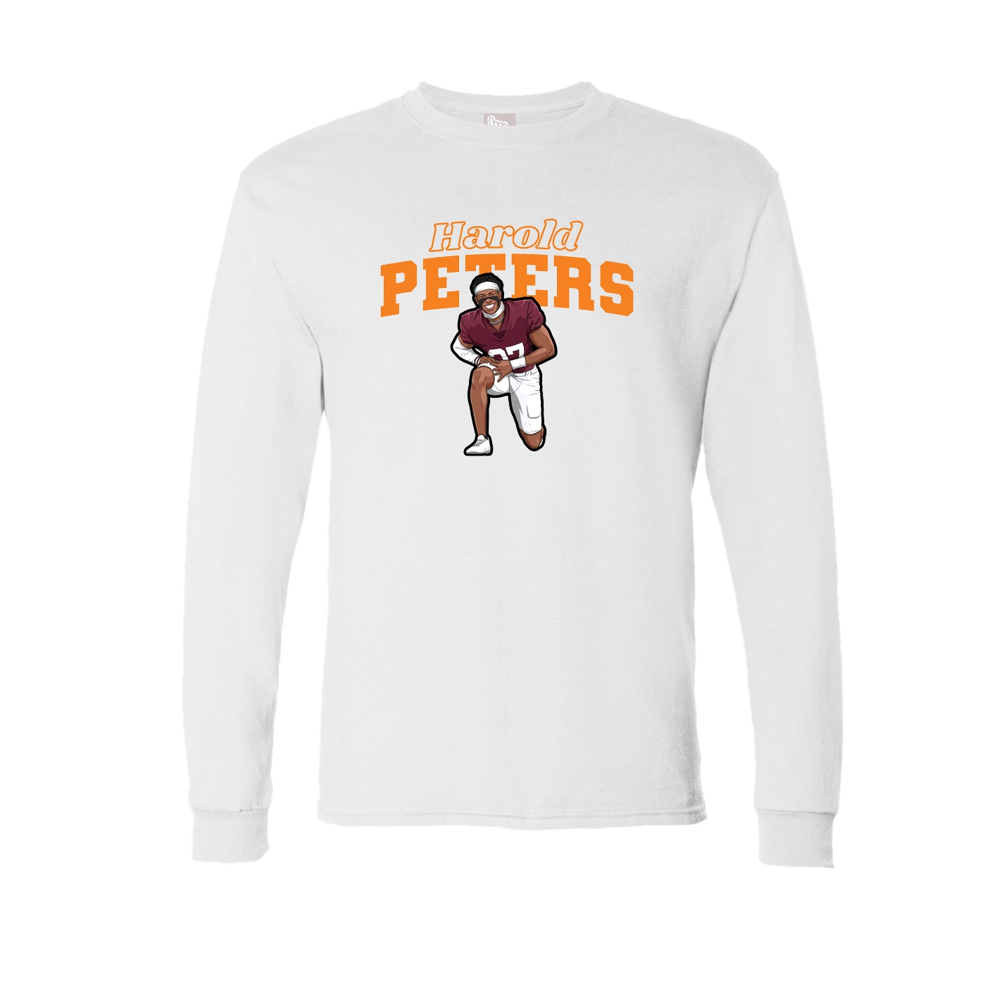 Long Sleeve Tee — Name Arch in White