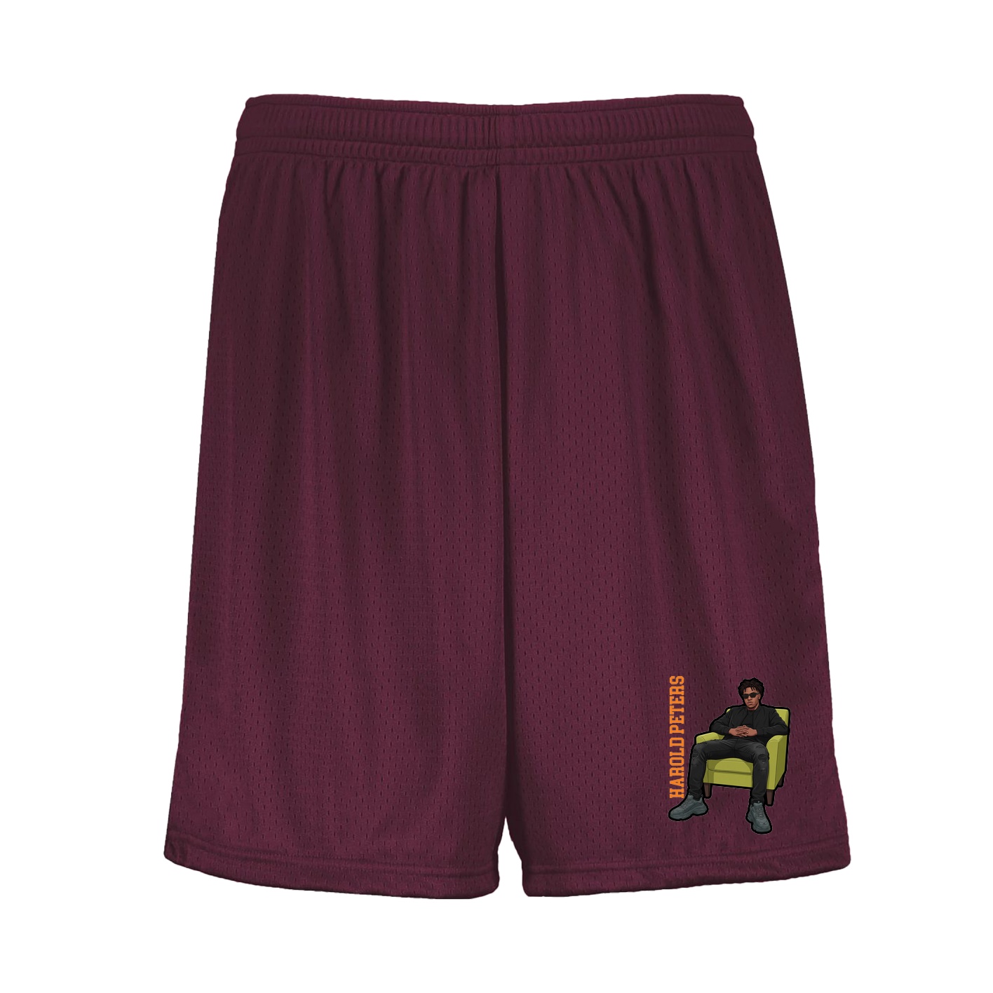 Shorts — Name Vertical in Maroon
