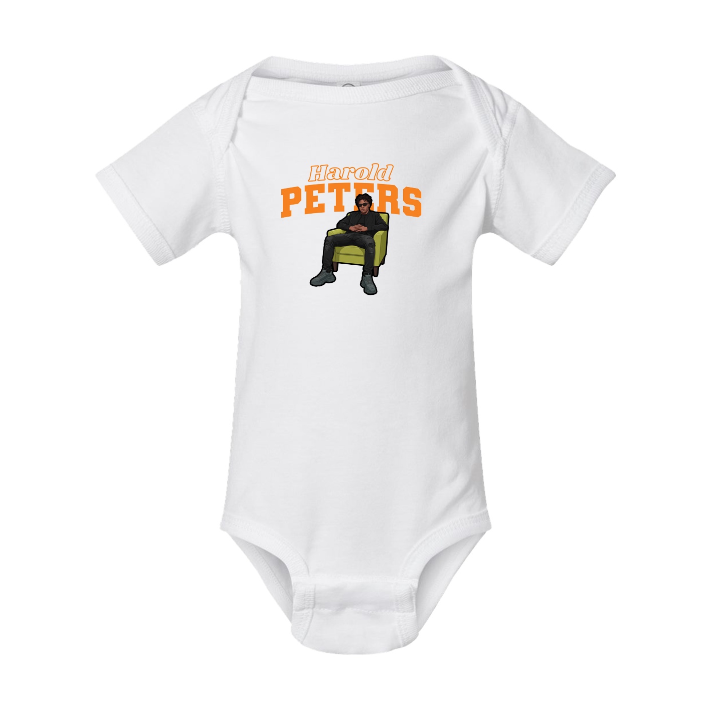Baby Onesie — Name Arch in White