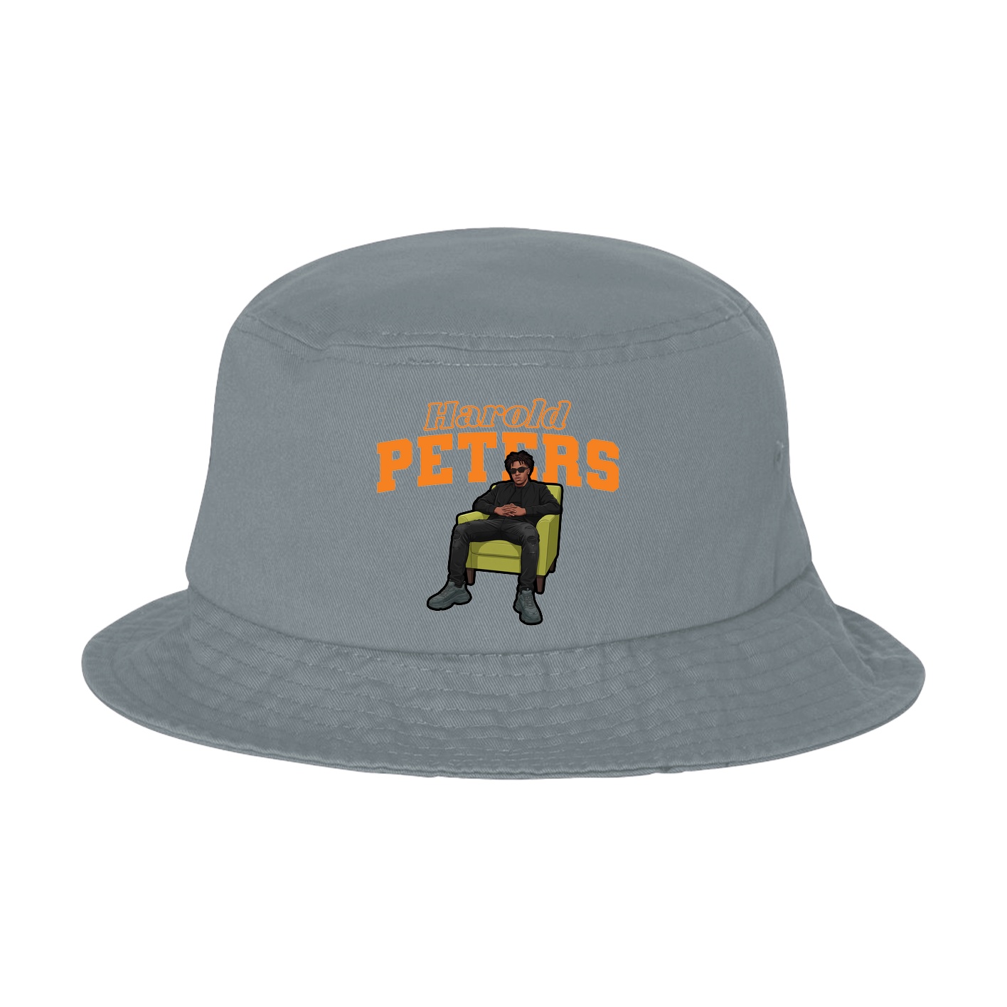 Bucket Cap — Name Arch in Grey
