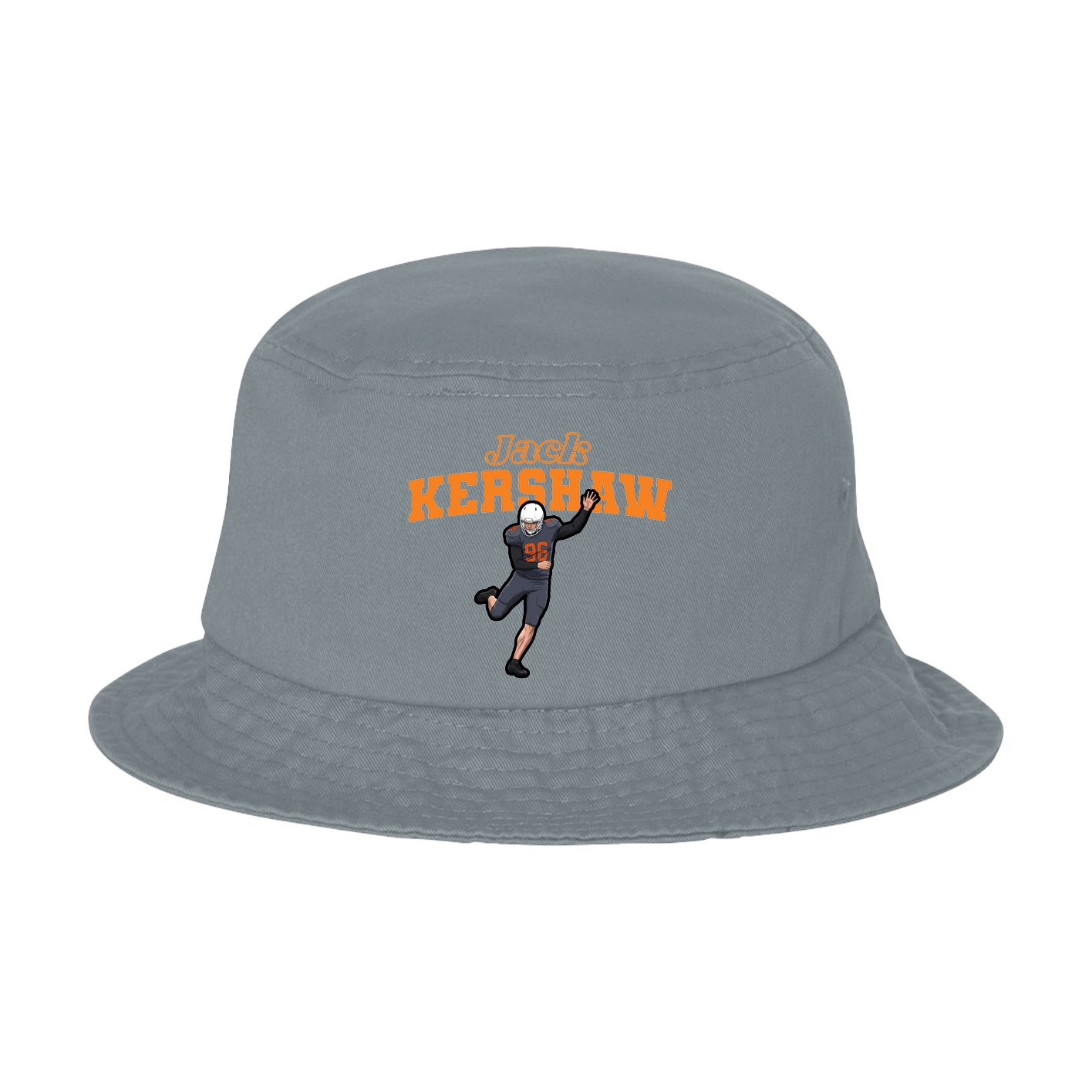 Bucket Cap — Name Arch in Grey