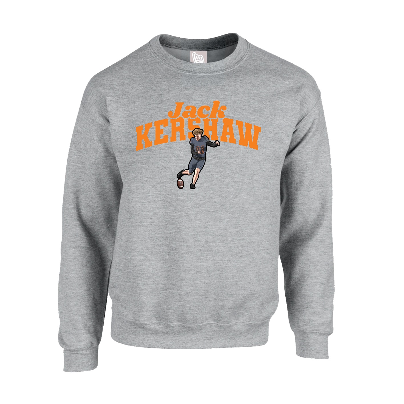 Fleece Crew — Signature Arch in Grey
