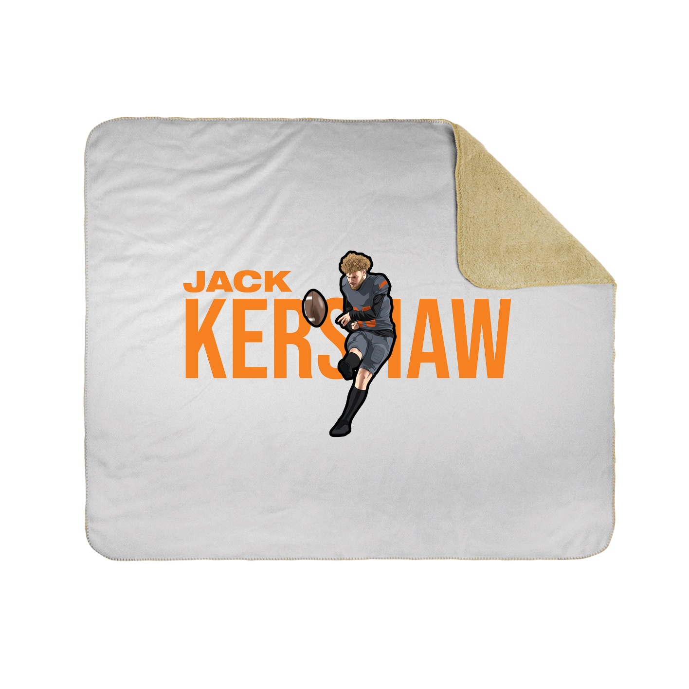 Throw Blanket — Player Name in White