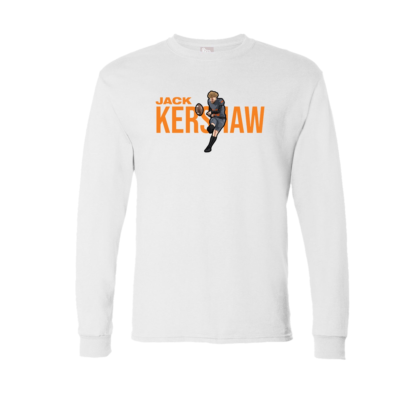Long Sleeve Tee — Player Name in White