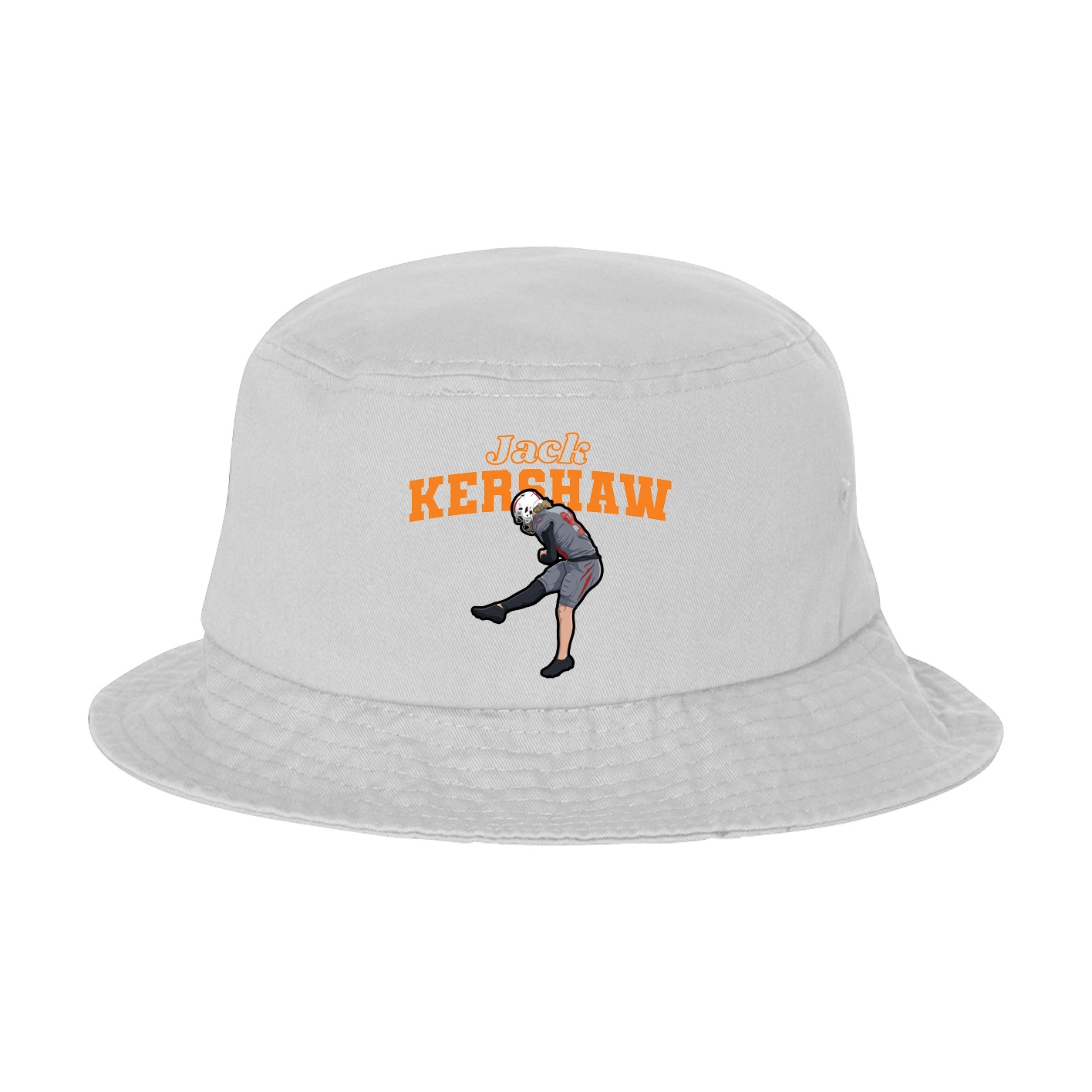 Bucket Cap — Name Arch in White