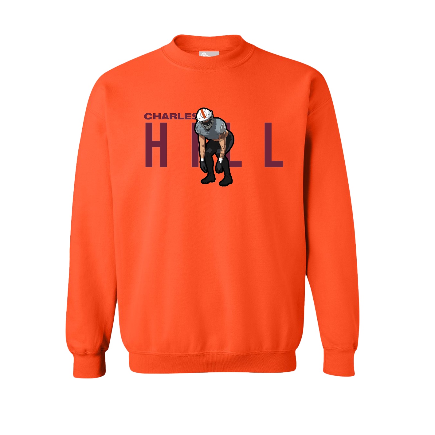 Fleece Crew — Player Name in Orange