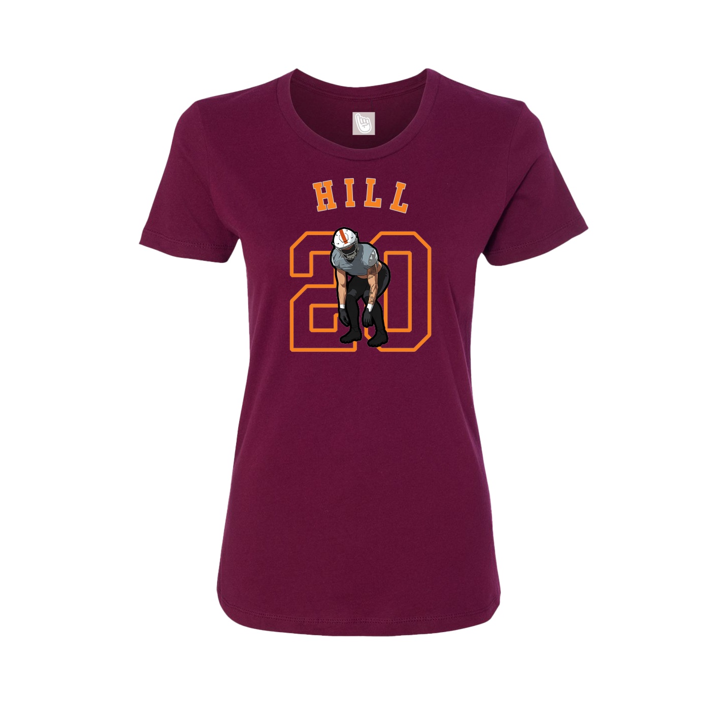 Fitted Women's Tee — Shirsey Arch in Maroon