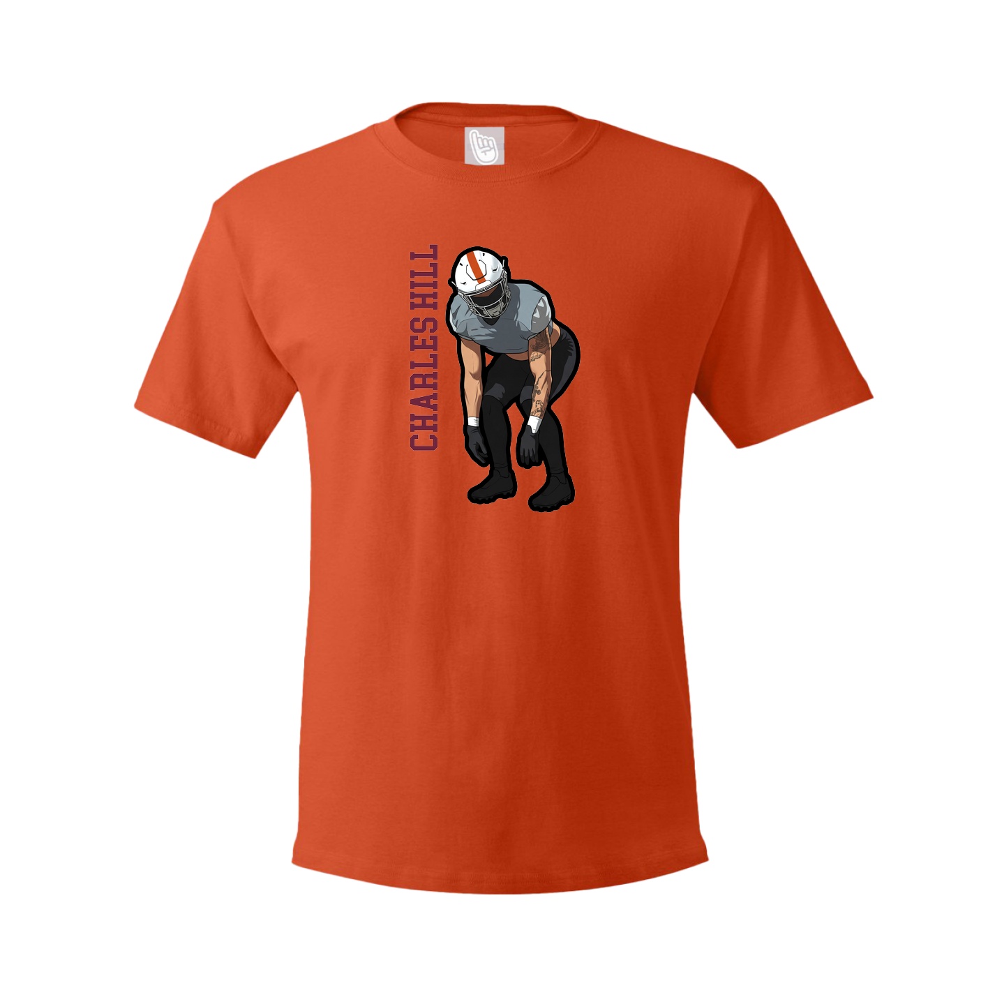 Youth Tee — Name Vertical in Orange