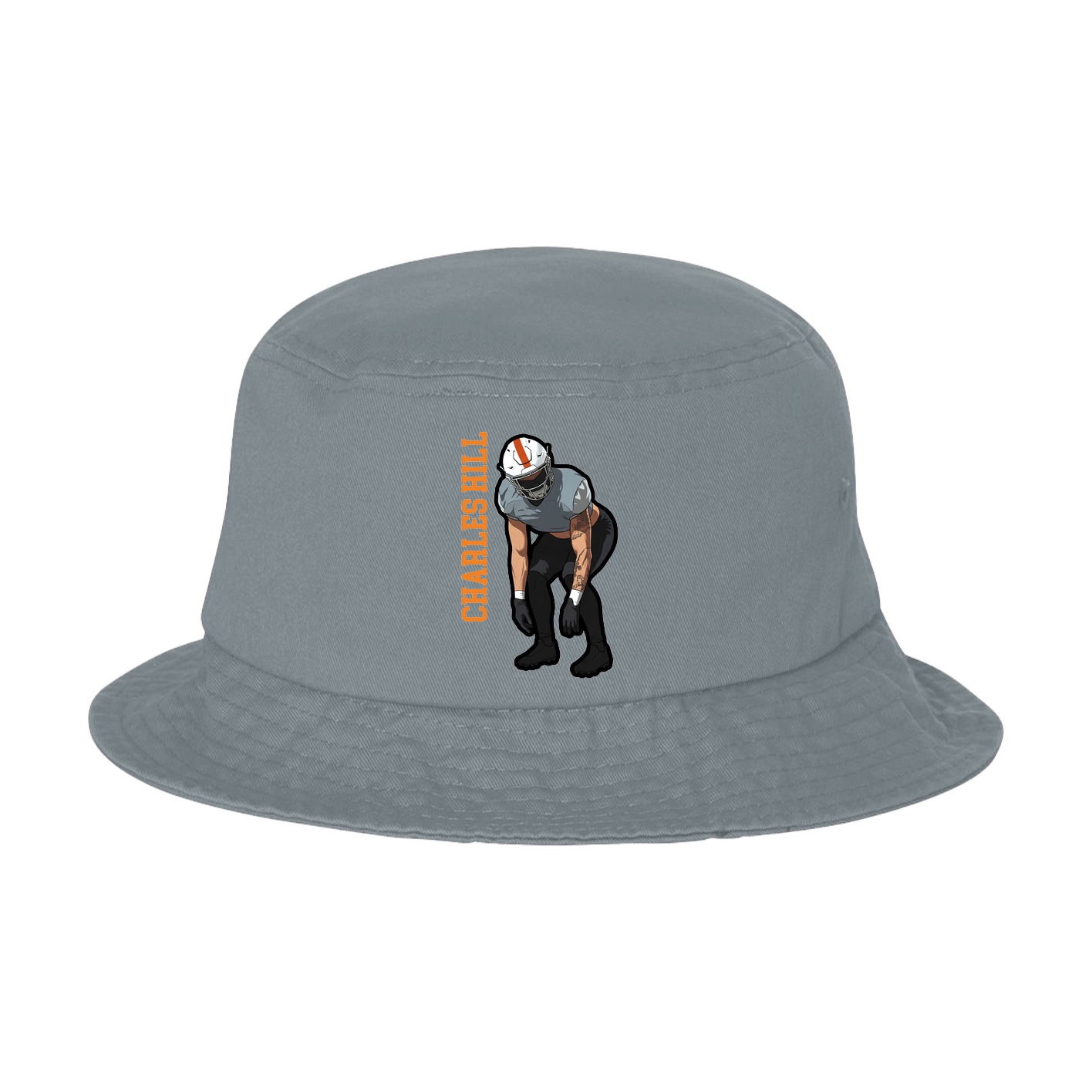 Bucket Cap — Name Vertical in Grey