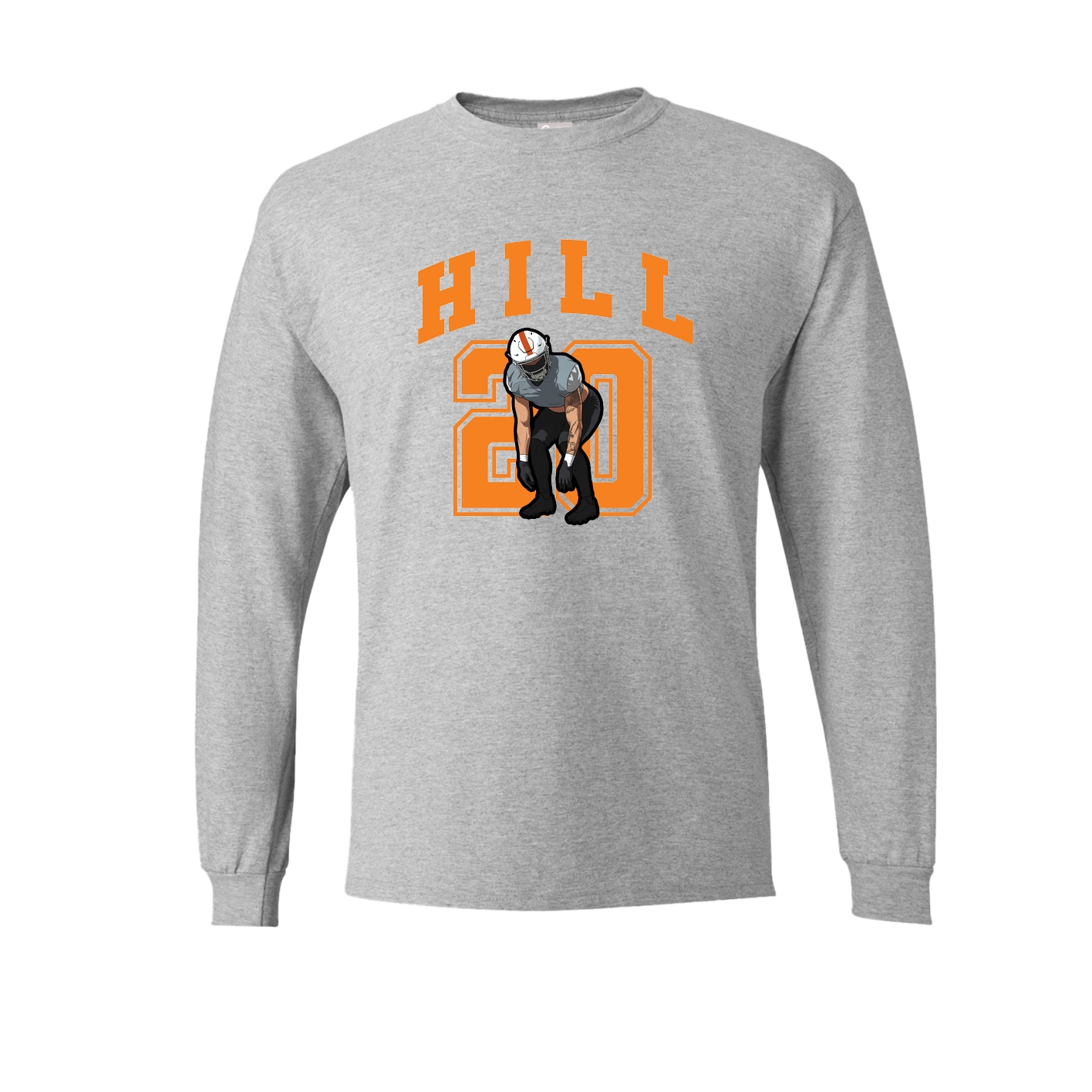 Long Sleeve Tee — Number in Grey