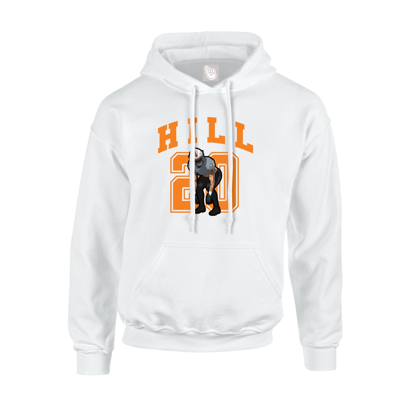Youth Hoodie — Number in White