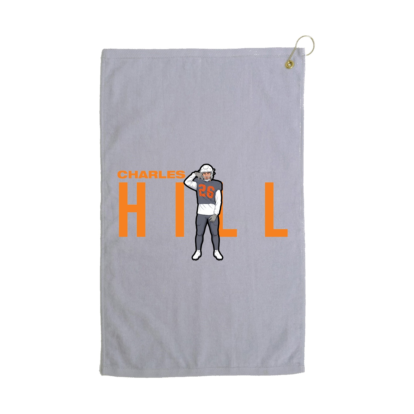 Golf Towel — Player Name in Grey