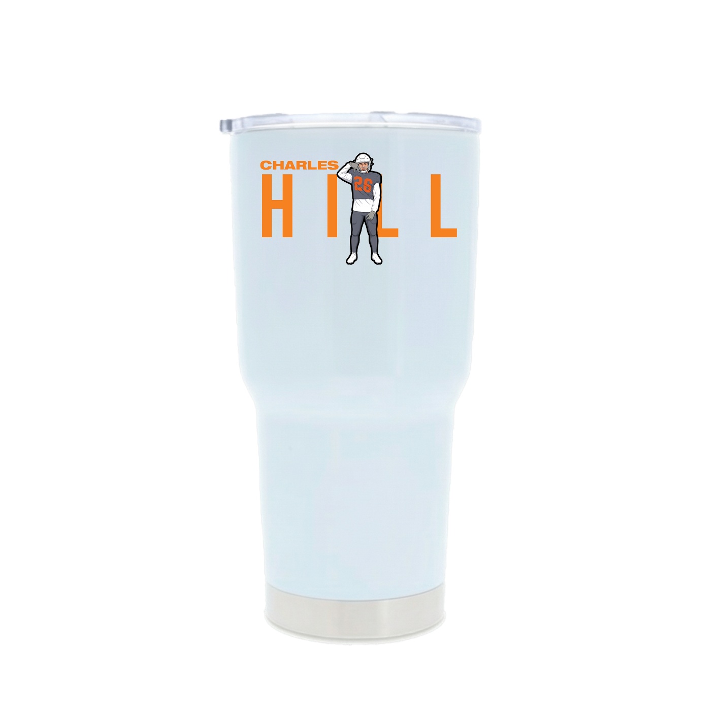 30oz Stainless Steel Tumbler — Player Name in White