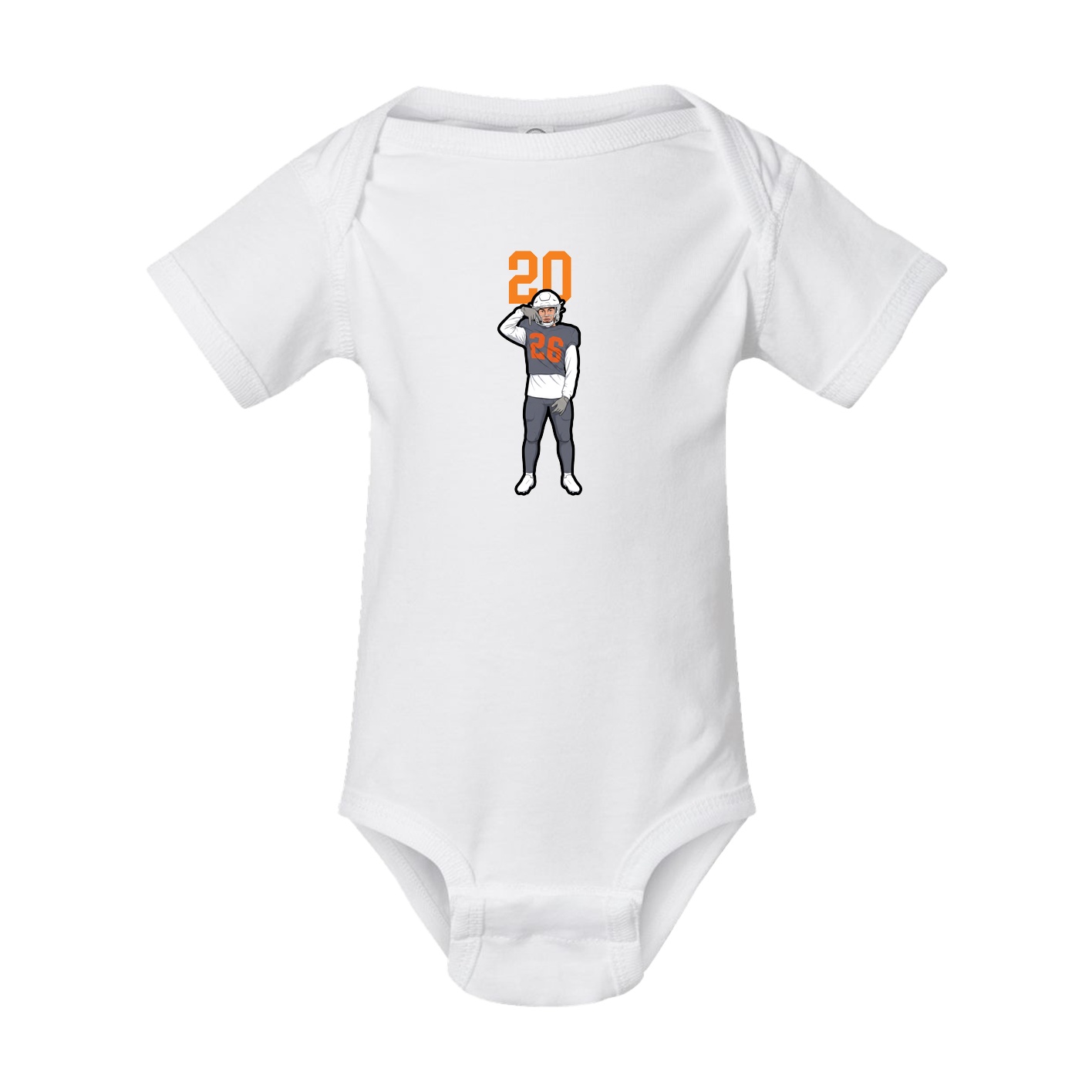 Baby Onesie — Number Top in White