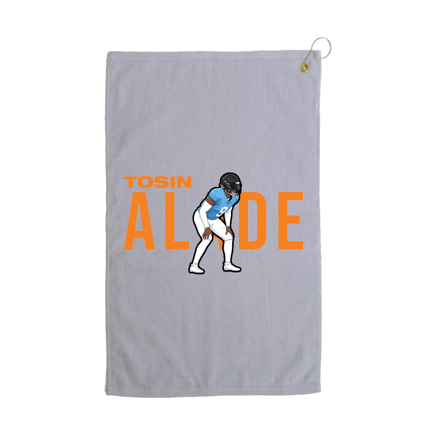 Golf Towel — Player Name in Grey