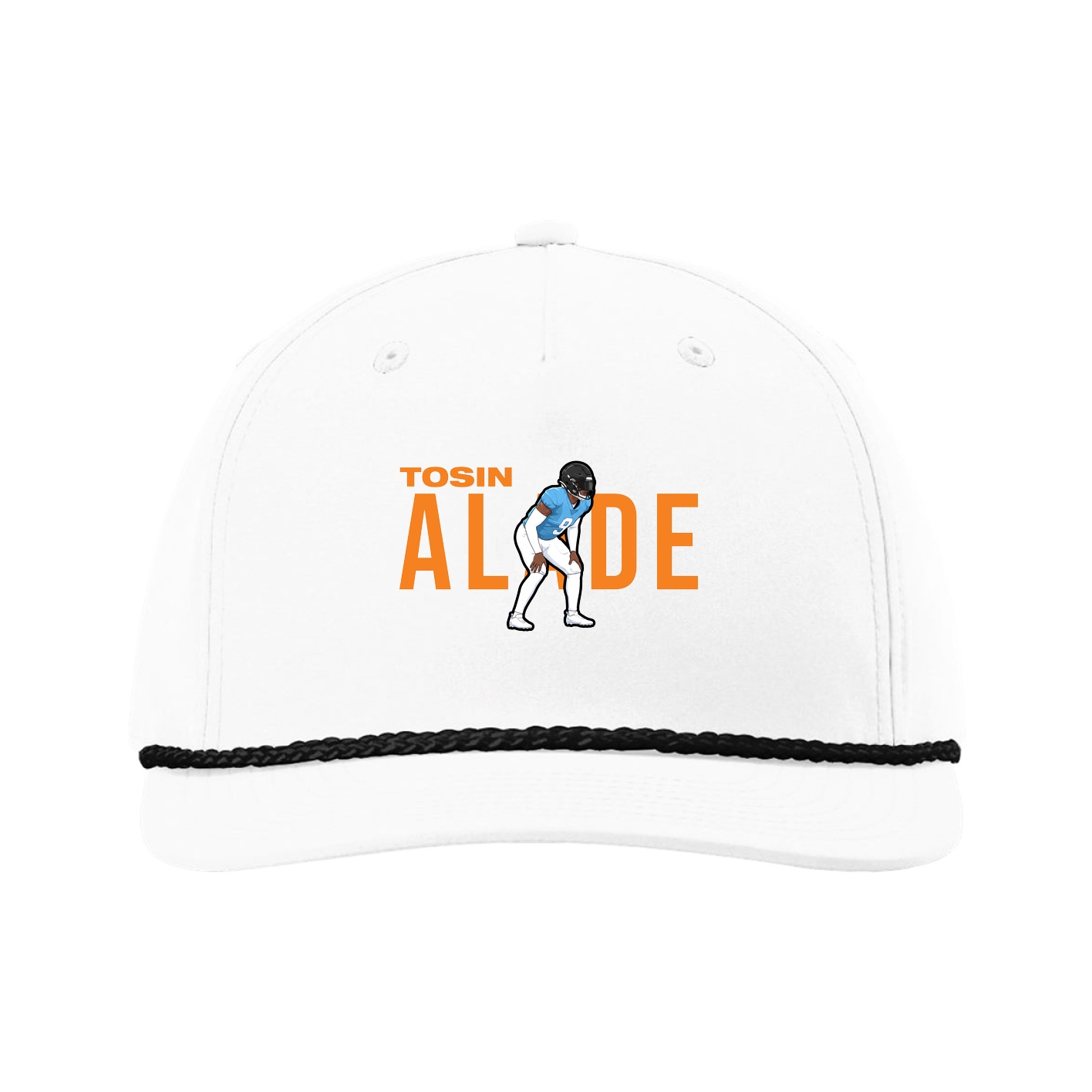 Five-Panel Classic Rope Cap — Player Name in White