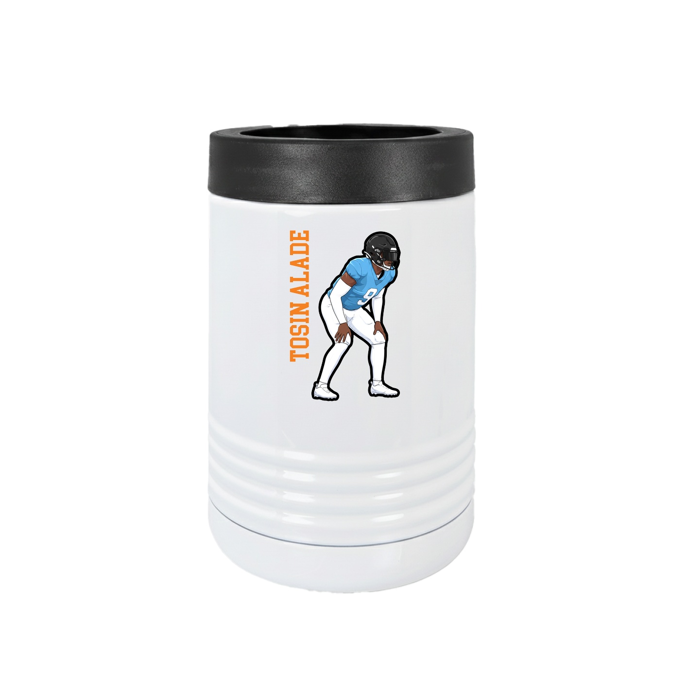 Beverage Holder — Name Vertical in White