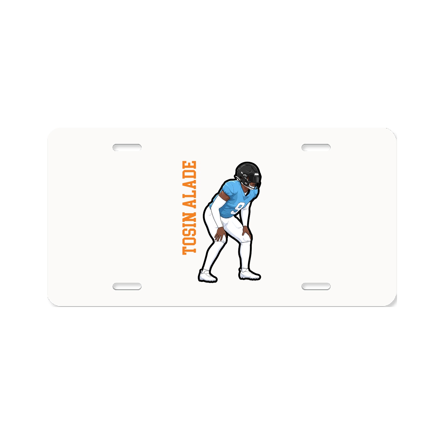 License Plate — Name Vertical in Classic
