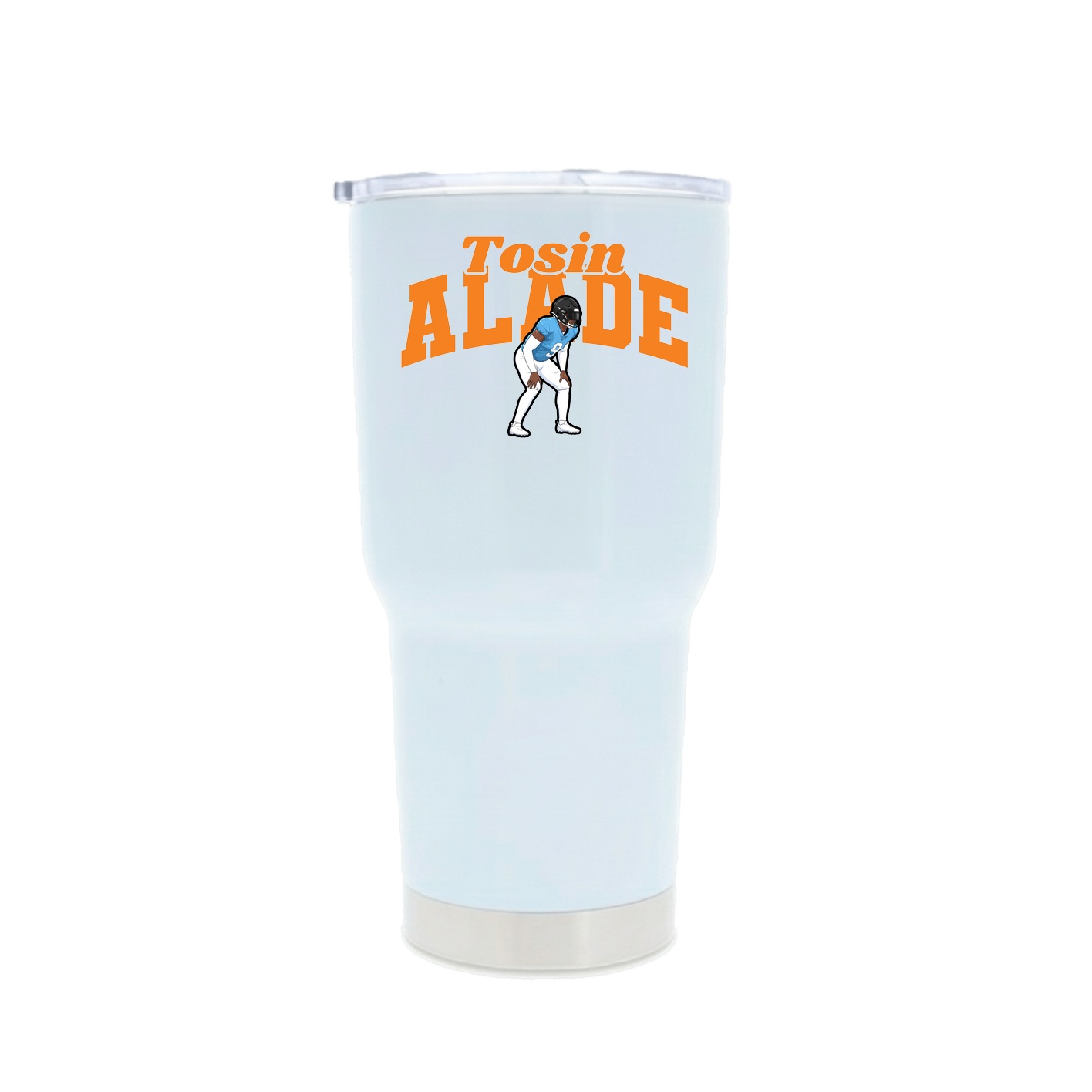 30oz Stainless Steel Tumbler — Signature Arch in White
