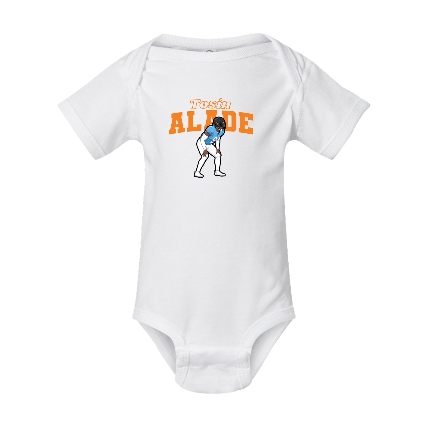 Baby Onesie — Name Arch in White