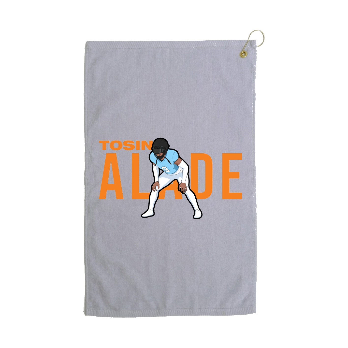 Golf Towel — Player Name in Grey