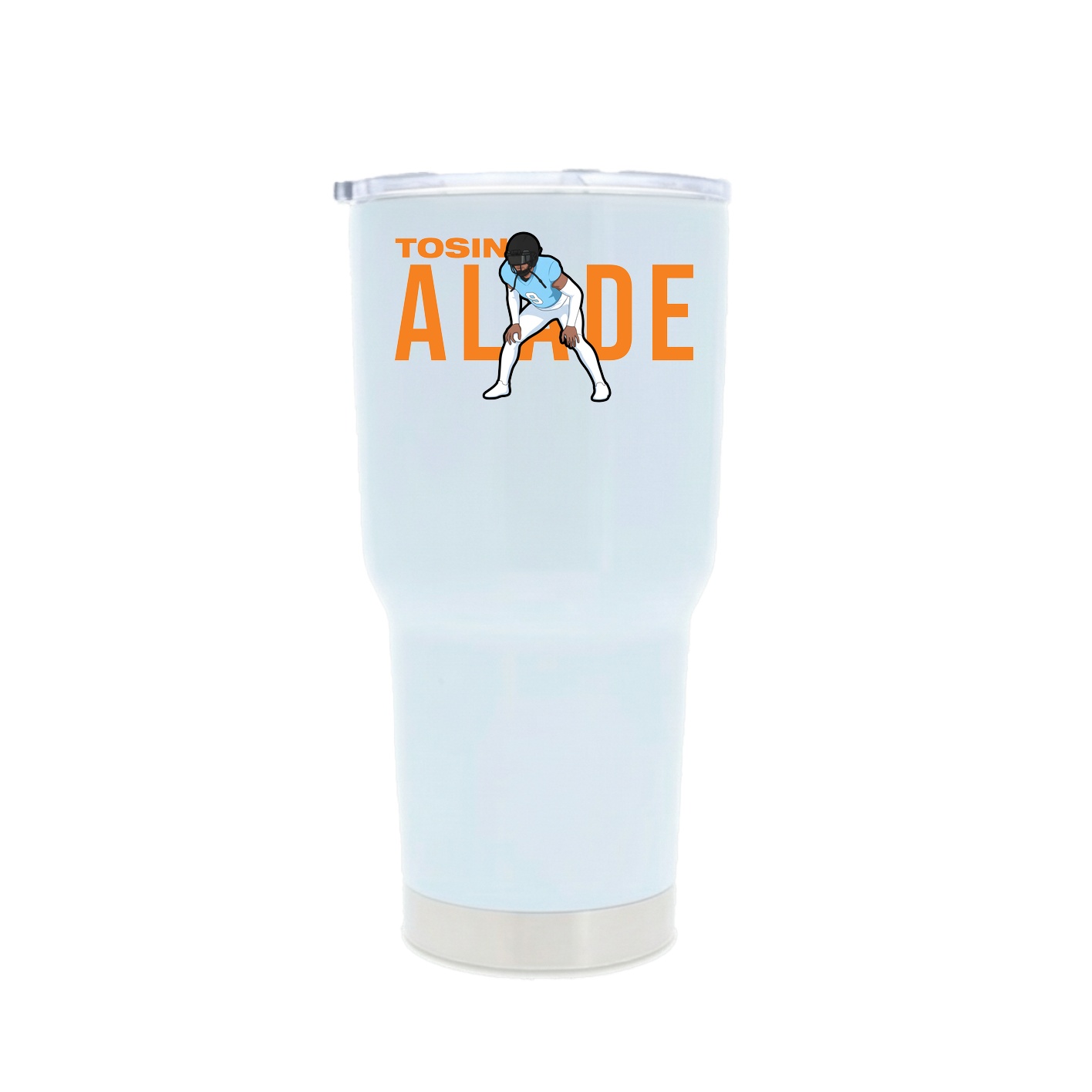 30oz Stainless Steel Tumbler — Player Name in White